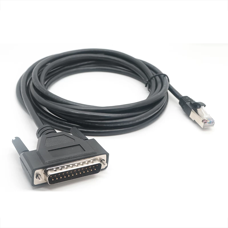Custom DB25 Male to RJ50 10P10C Male modem console cable