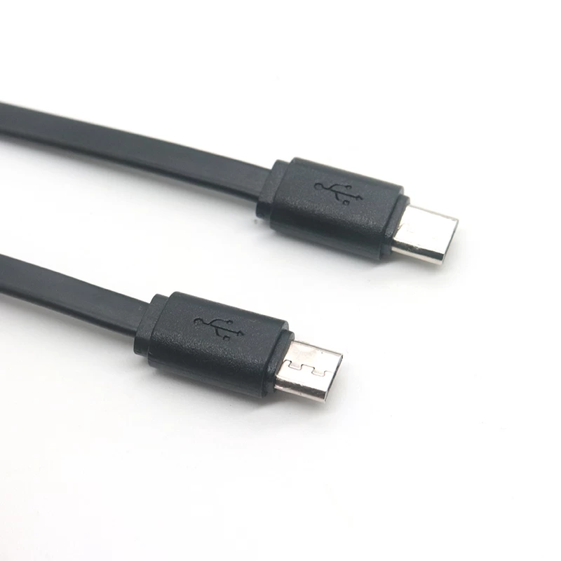 Flaches Nudel-Micro-USB-Stecker-zu-Stecker-OTG-Adapterkabel