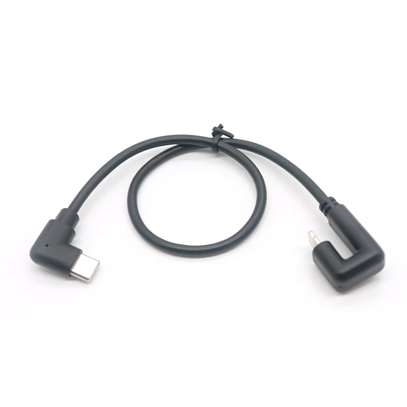 China 180 graden haaks USB type C naar Lightning Gaming Cord compatibel voor iPhone, iPad fabrikant