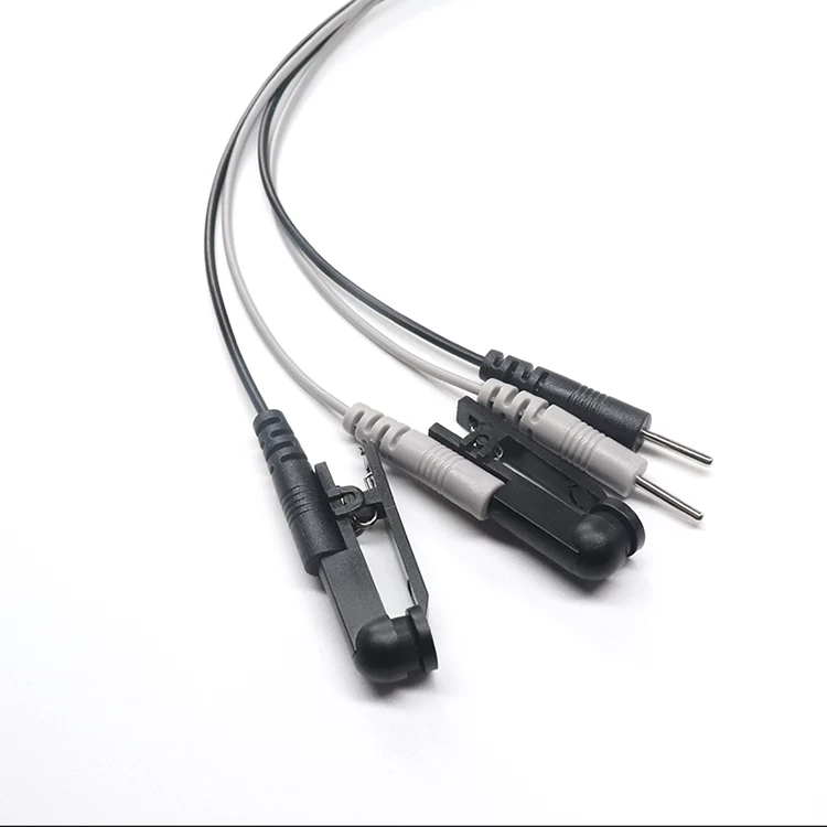 Benutzerdefinierter USB-Typ-C-Stecker auf 4 x 2,0 mm Elektrodenstift EKG EMG EKG-Kabel für TENS-Geräte