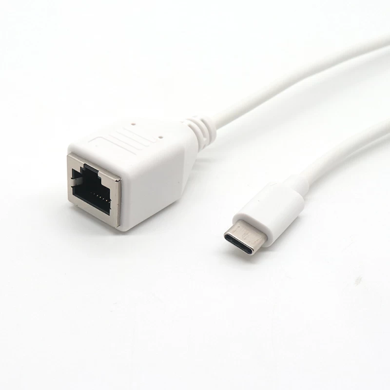 China Factory supply custom USB Type C male to 8p8c RJ45 Female adapter ethernet cable manufacturer