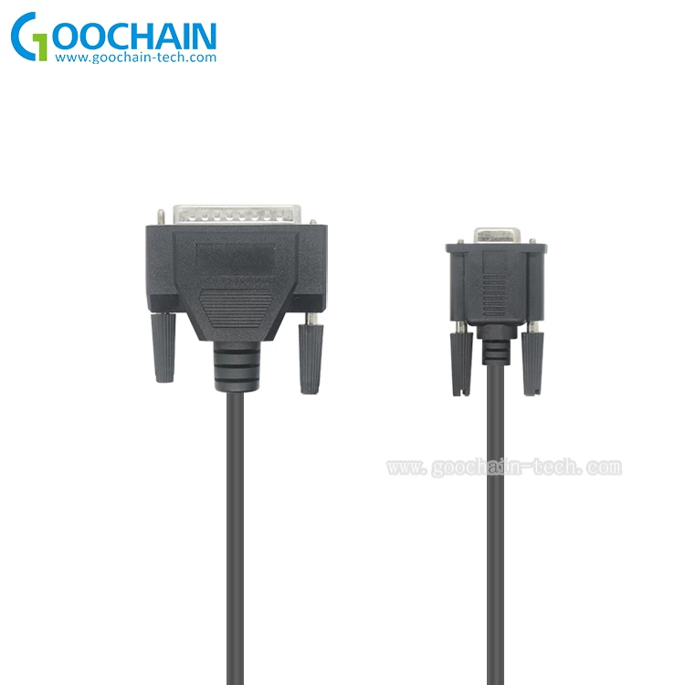 中国 标准 RS232 DB25 公转 db9 母串行零调制解调器电缆 制造商