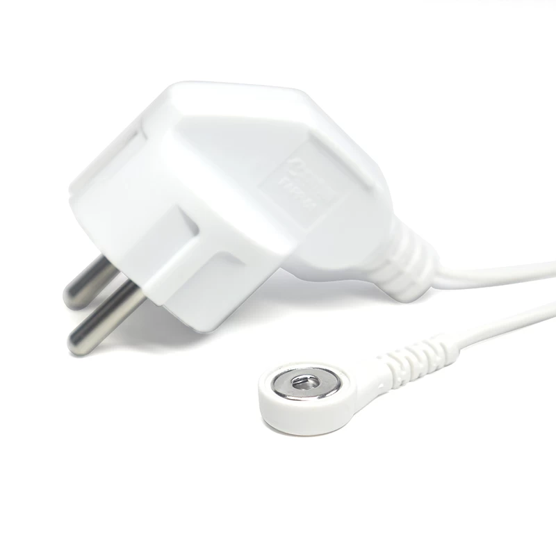 China EU Grounding Adapter Earth Bonding plug ESD Anti Static wire with snap cable manufacturer