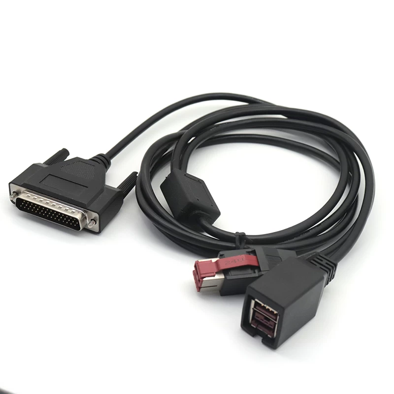 24V 전원 USB 수  24V 전원 USB 암 스플리터 케이블에 맞춤형 DB44 수컷