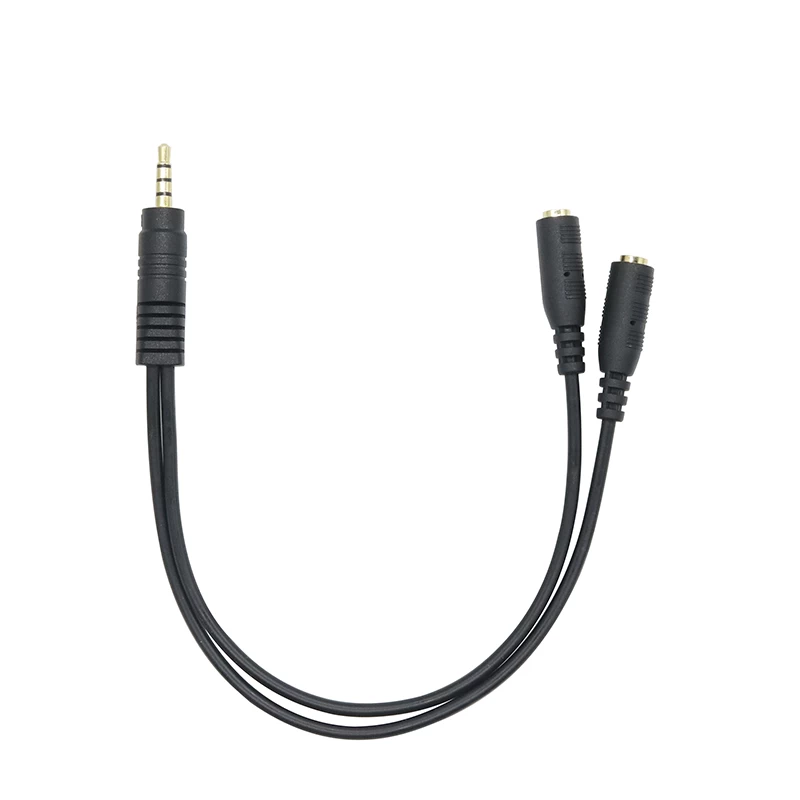 aangepaste splitter 3,5 mm naar dubbele 3,5 mm vrouwelijke adapter audio aux-kabel