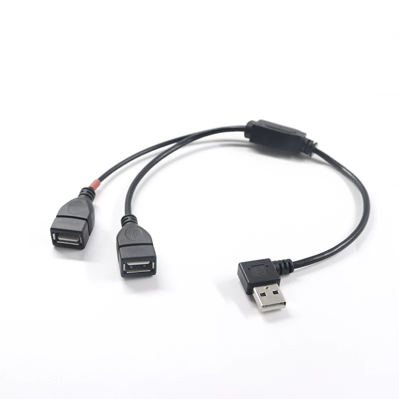 USB 2.0 A Male To 2 Dual USB Female Jack Y Splitter Hub Power Cord Adapter  Cable