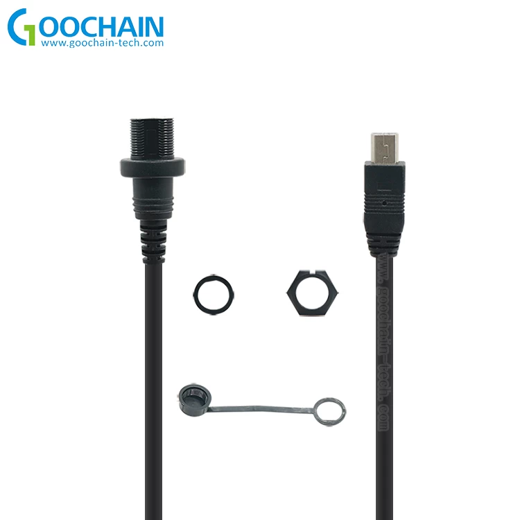 China waterproof Mini USB Car Mount Dash Flush Extension Cable for Car, Boat, Motorcycle, Truck Dashboard manufacturer