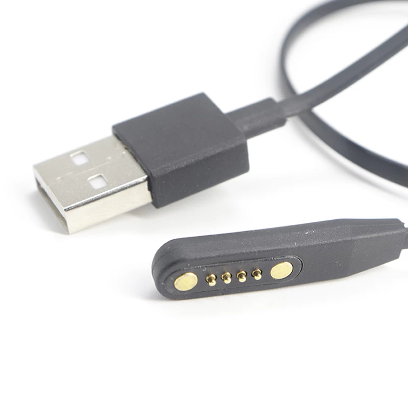 China USB to gold plated magnetic 4pin pogo pin cable for smart glasses manufacturer