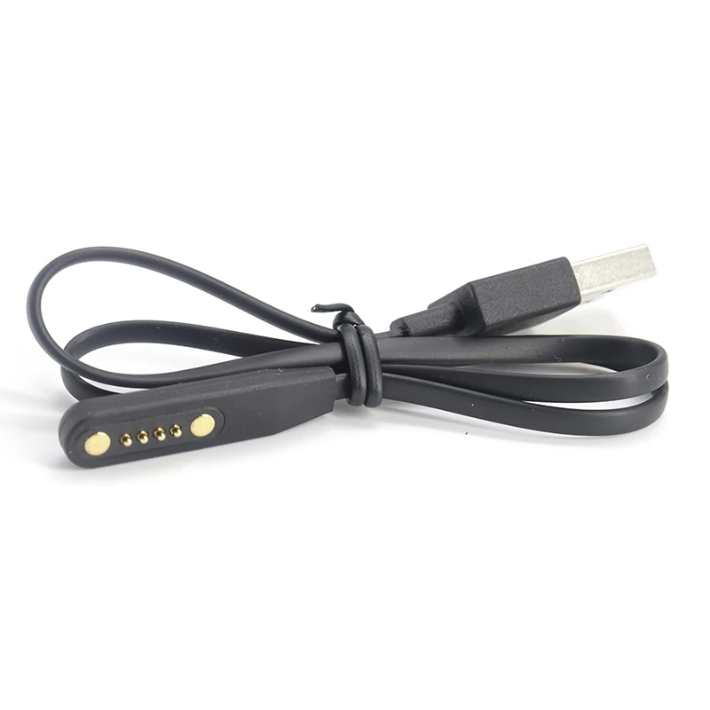 Cable USB a pin pogo magnético de 4 pines chapado en oro para gafas inteligentes
