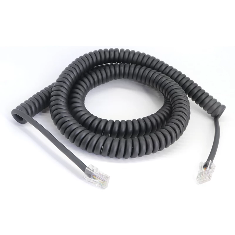 Spiral coiled RJ9 RJ11 RJ12 RJ45 RJ50 Ethernet cable