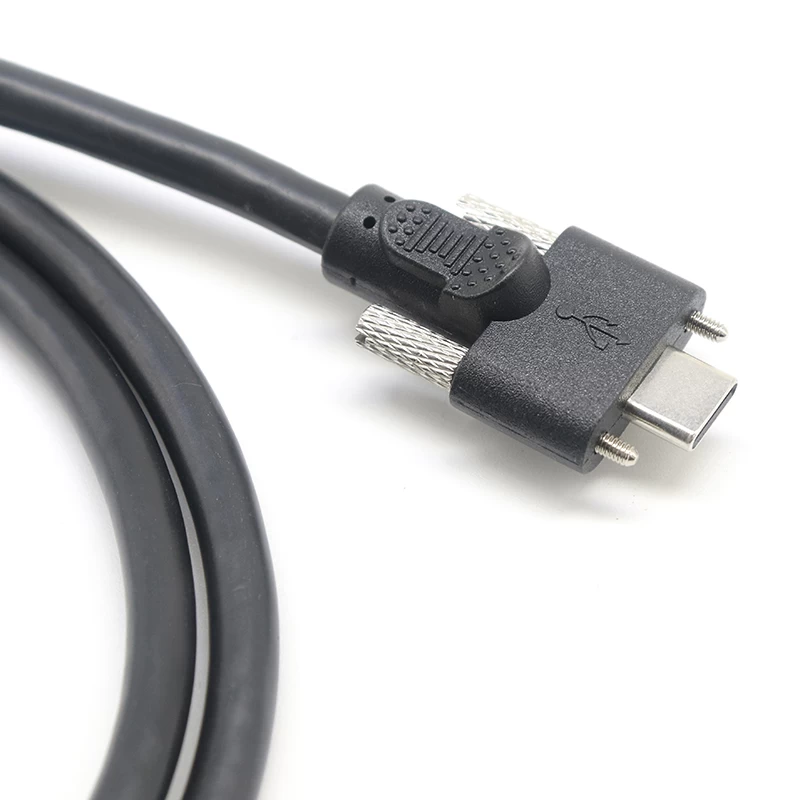 USB-3.1-Typ-C-Standard-USB-3.0-Kabel für die Schalttafelmontage mit Doppelschraubenverriegelung