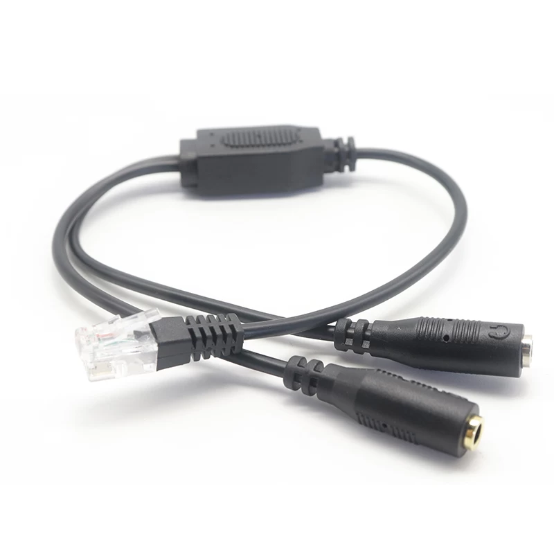 Chine Câble adaptateur pour casque RJ9 4P4C vers double prise audio 3,5 mm fabricant