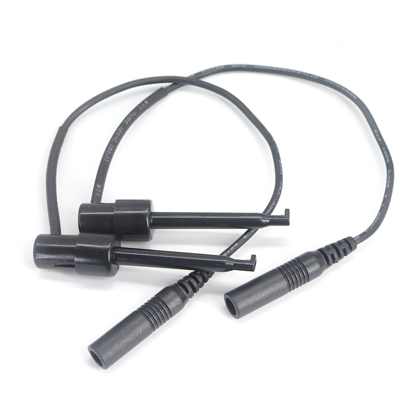 China 1.5mm din 2.0mm electrode pin to test hook clip lead grabber hook clip cable for multmeters manufacturer