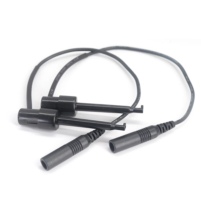 China 1.5mm din 2.0mm electrode pin to test hook clip lead grabber hook clip cable for multmeters manufacturer