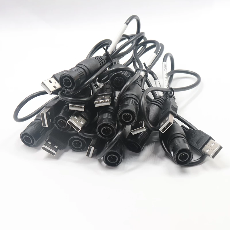 الصين USB 2.0 ذكر إلى HRS Hirose 12pin ذكر HR30-8PB-12P ECG EKG EMG Cable الصانع