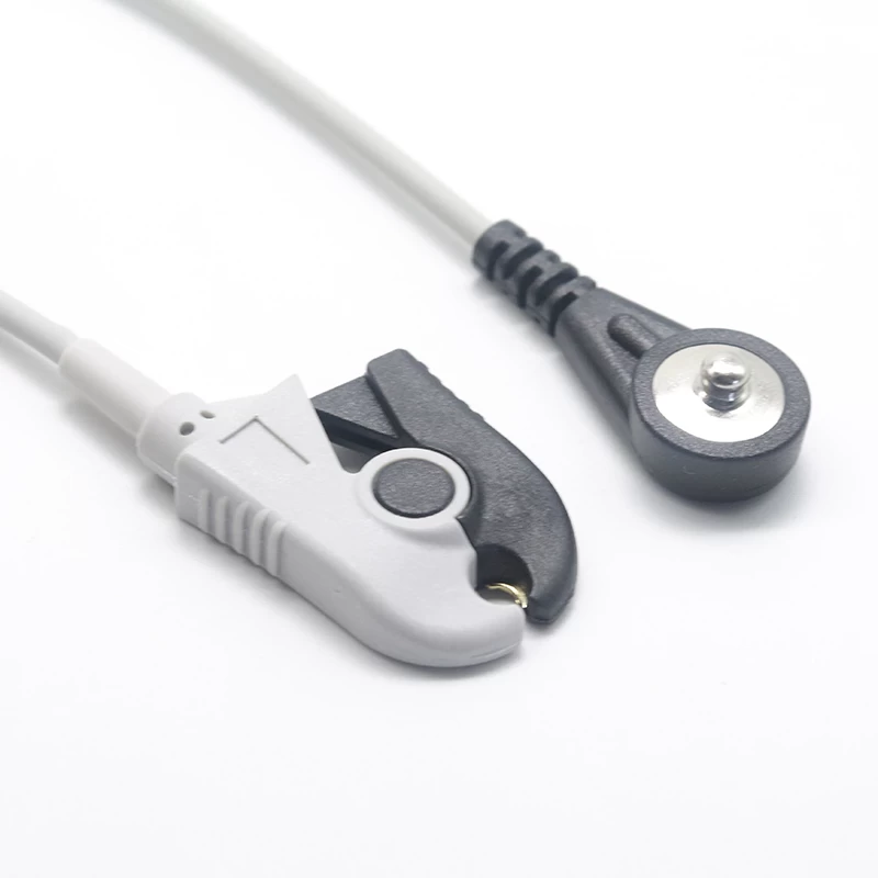 3.5 毫米 4.0 毫米公心电图卡扣到心电图夹夹/抓取器引线电缆