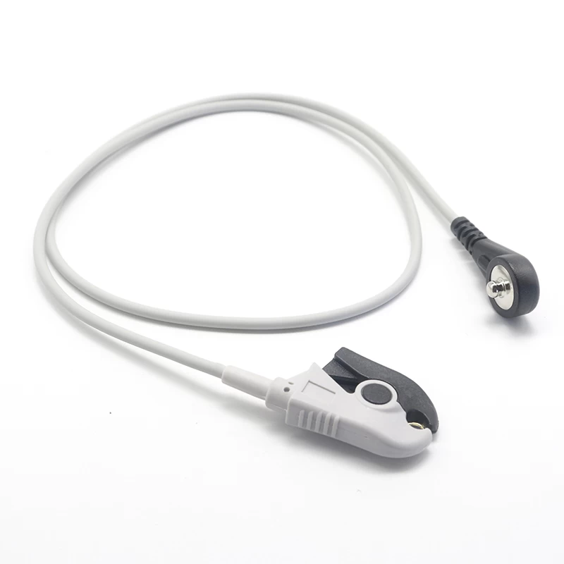 3.5mm 4.0mm mâle ecg snap to EKG clip pincer/Grabber câble de fil conducteur