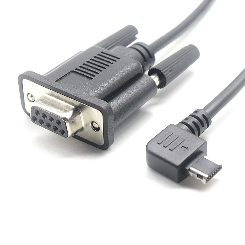 DB9-Buchse auf 90 Grad rechtwinkliges Mini-USB-12-poliges serielles Konsolenkabel für Brocade-Schalter
