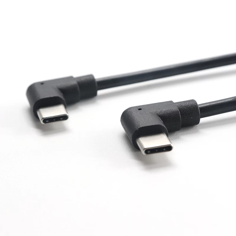90 derecelik açı USB 3.1 TİP C erkek - USB C Erkek kablo