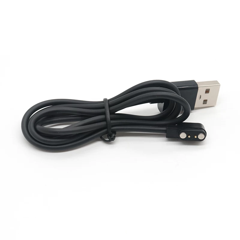 USB to 2pin 2.84mm Spring loaded pogo pin magnetic charging cable