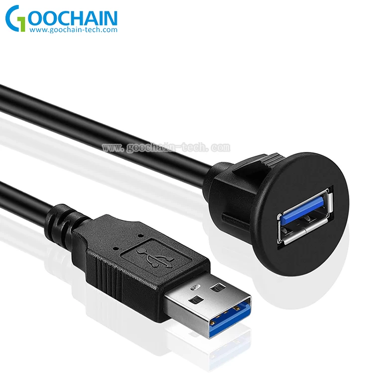 China Panel Waterdichte USB 3.0 Auto Mount Dash Flush Verlengkabel voor Auto, Boot, Motorfiets, Truck Dashboard fabrikant