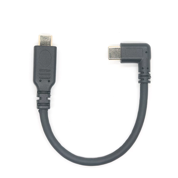 China USB 3.1 Type C tot 90 graden haaks Type C mannelijke gegevensoverdracht oplaadkabel voor tablet-pc fabrikant