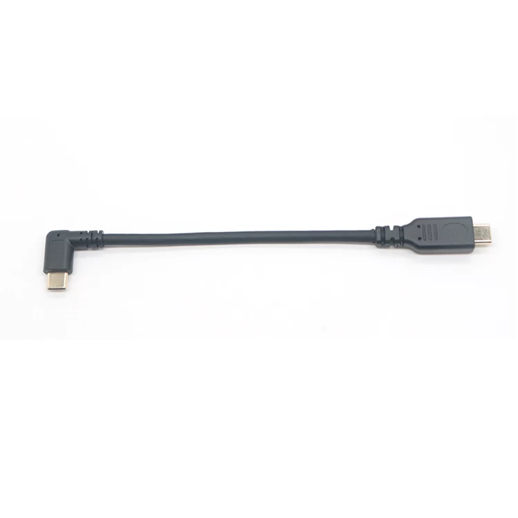 USB 3.1 Type C tot 90 graden haaks Type C mannelijke gegevensoverdracht oplaadkabel voor tablet-pc
