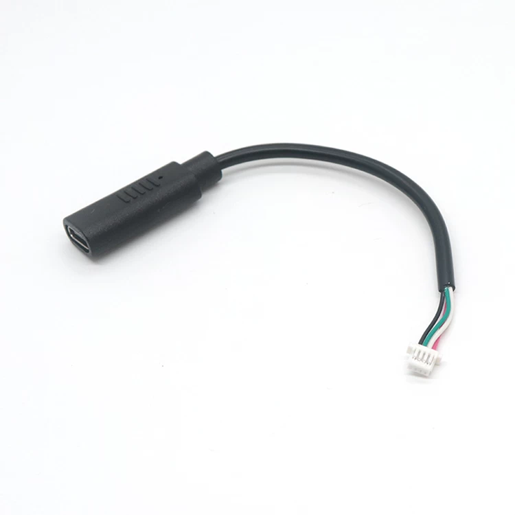 USB 2.0 유형 C 암-SH1.0 피치 -4Y 흰색 하우징 터미널 와이어