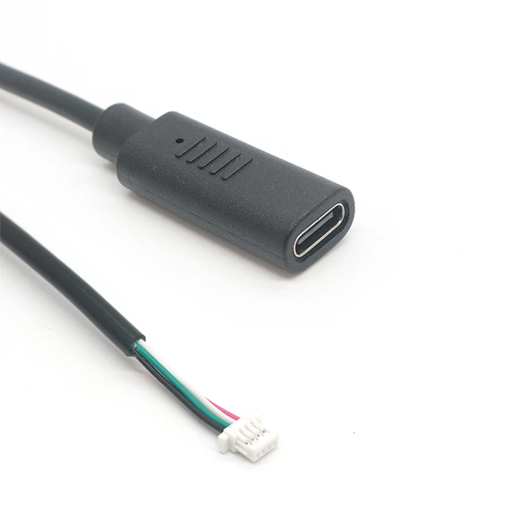 USB 2.0 Tip C Dişi - SH1.0 Aralığı -4Y Beyaz Muhafaza Terminal Kablosu