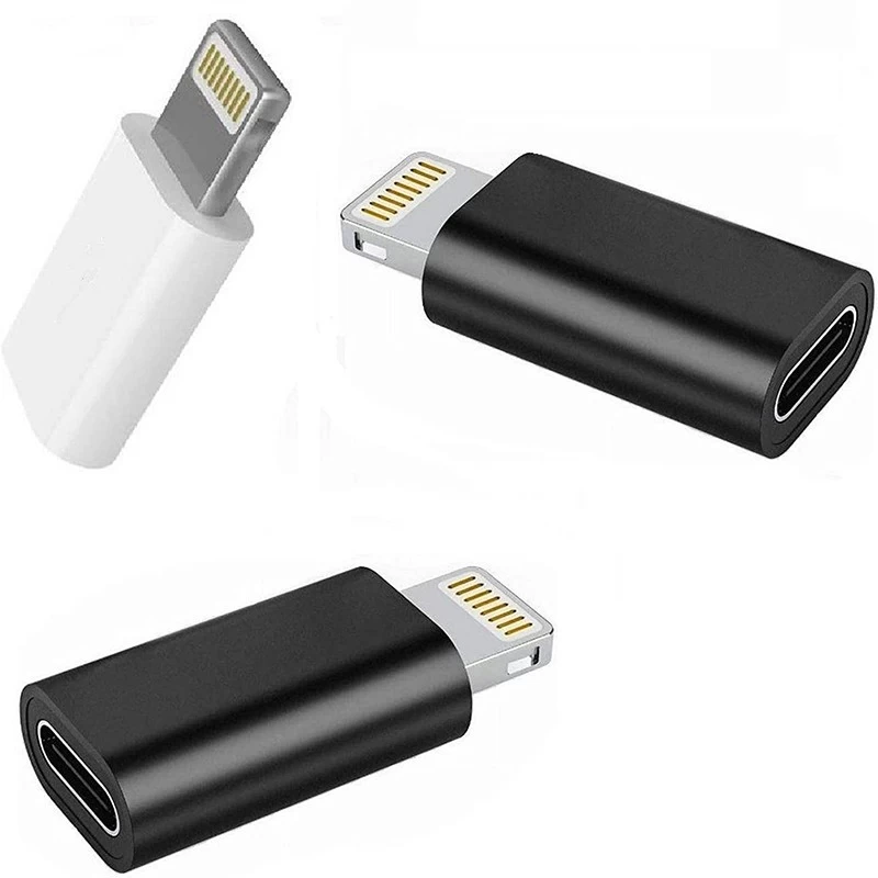 Adaptador USB C fêmea para relâmpago de 8 pinos adaptador OTG Cabo para iPhone e iPad