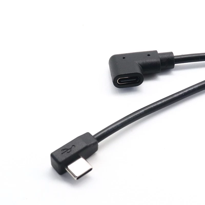 Y الفاصل USB من النوع C ذكر إلى زاوية 90 درجة من كبل تمديد أنثى USB من النوع C مع مبيت PH 2.0 4pin