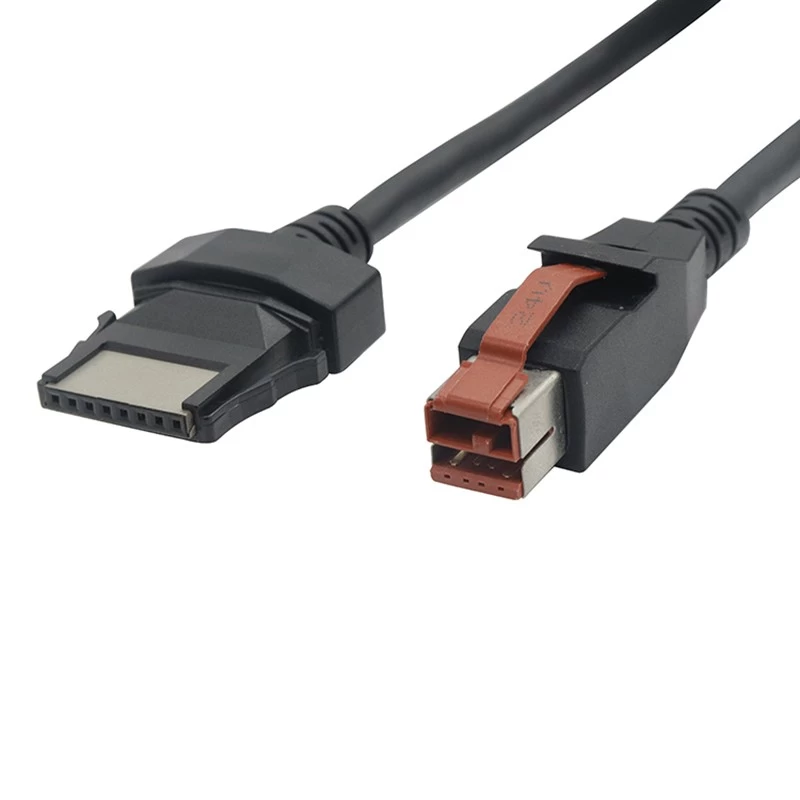 Epson Power Plus POWERED USB 接口电缆 24V 1X8PIN Powered USB/PoweredUSB 电缆，用于 POS 终端和 EPSON IBM 打印机