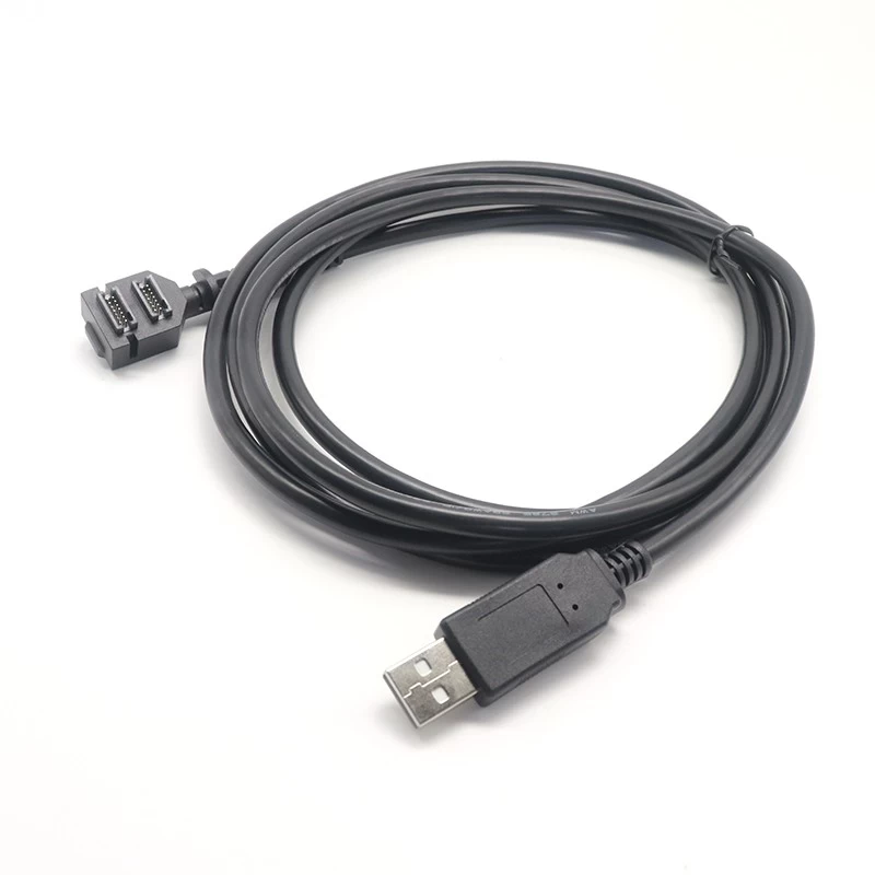 中国 用于 VX 805/820 扫描电缆的 Verifone USB 电缆 USB 2.0 A 公头转双 14 针间距 1.27 IDC 电缆 制造商