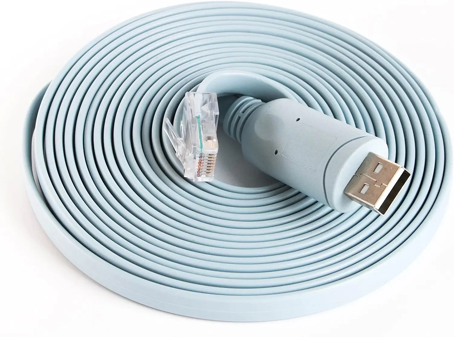 porcelana Cable de consola USB de repuesto para Cisco Router Cable Ftdi Chipset USB a Rj45 Cable adaptador para portátiles en Windows, Mac, Linux fabricante