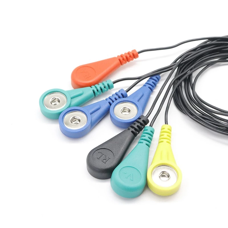 Hasta monitörü 7 uçlu USB Tip C EKG/EKG/EMG Holter Kablo Leadwire Kablo