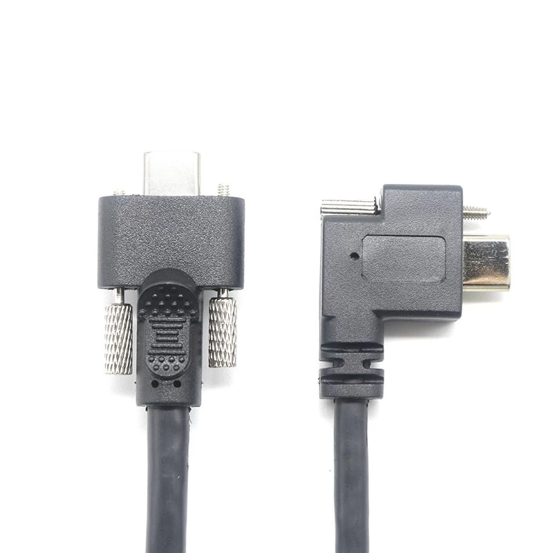 Double Male USB Cord Type A to Type C Straight Cable With Screw