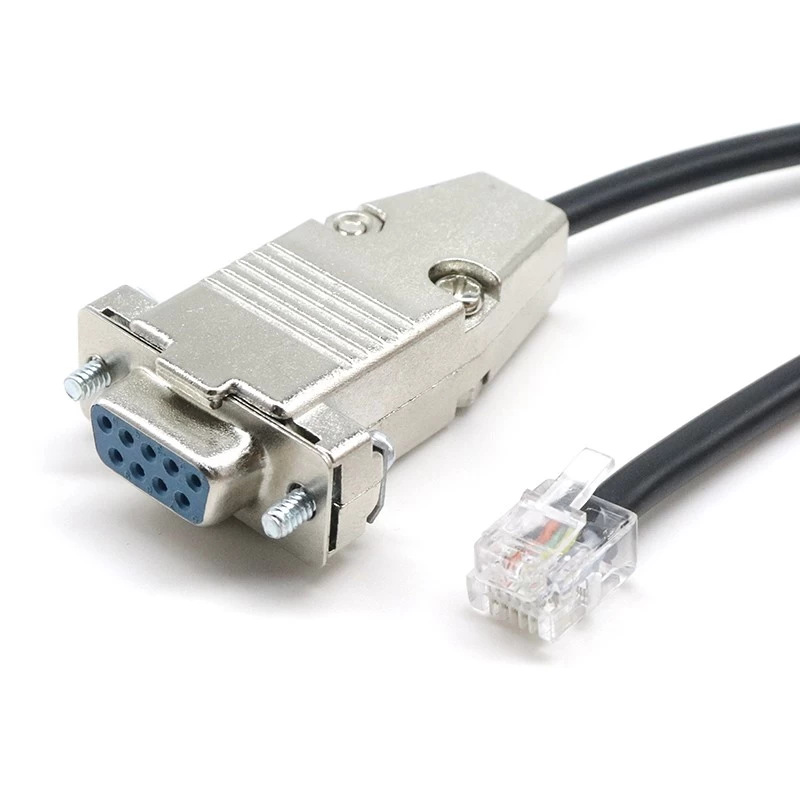 China Null modem DB9 Serial RS232 female to RJ12 6P6C Adapter Cable for APC PDU 940-0144A manufacturer