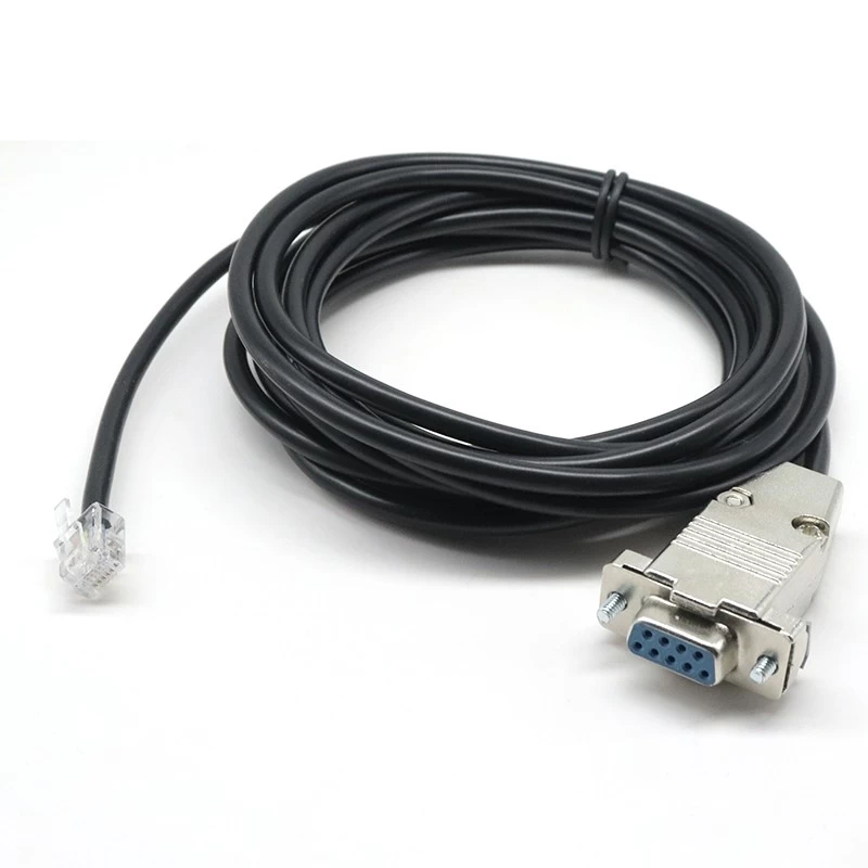 Null-modem DB9 seriële RS232 vrouwelijk naar RJ12 6P6C adapterkabel voor APC PDU 940-0144A
