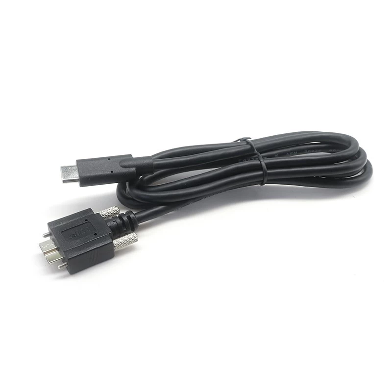 China Straight USB C to USB 3.0 Micro B Screw locking cable manufacturer