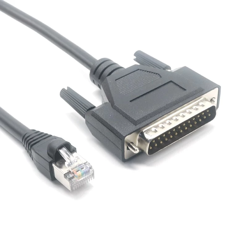 串行电缆 RJ45 公头到 DB25 公头 Cisco DB25 到 RJ45 调制解调器/控制台电缆，72-3663-01