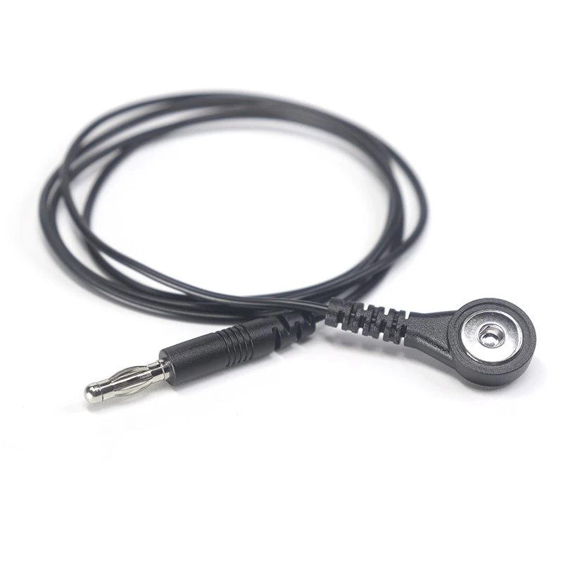 China ECG EKG adapter cable 3.5mm 4.0mm Electrodes ECG Snap button to 4.0mm Male banana lead wire manufacturer