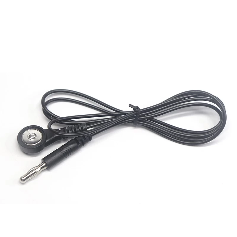 ECG EKG adapter cable 3.5mm 4.0mm Electrodes ECG Snap button to 4.0mm Male banana lead wire