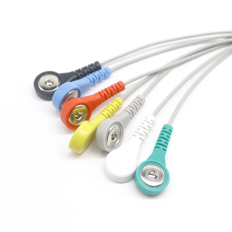 China colorful Shielded ECG EKG EMG Cable lead wires manufacturer