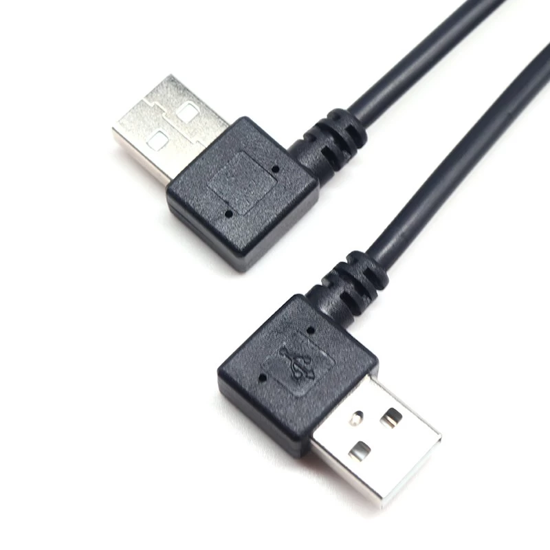 الصين مخصص الزاوية اليمنى USB A إلى زاوية USB C  90 درجة زاوية Micro B كابل الفاصل الصانع