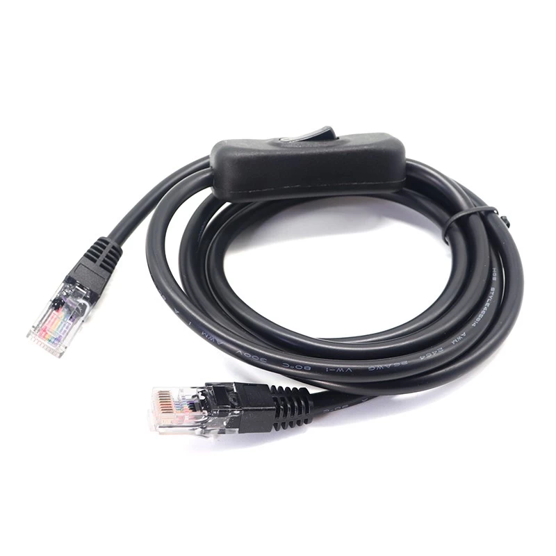 China Power on off switch RJ45 Male to RJ45 Male cord manufacturer