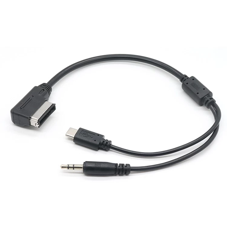China Customized AMI MDI DC3.5 tripole audio + Type-C cable connects mobile phones and tablets for Volkswagen Audi manufacturer