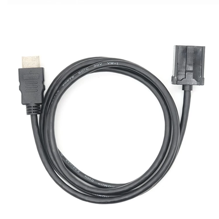 China Hoge snelheid HDMI 1.4 Type E Male naar Type A Male Video Audio Verlengkabel voor Automotive Connection System fabrikant