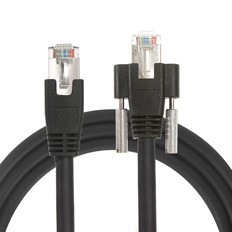 China High Flexible Industrial Camera Gigabit Rj45 Cat6 8p8c Network Ethernet Cable with Screw Locking manufacturer