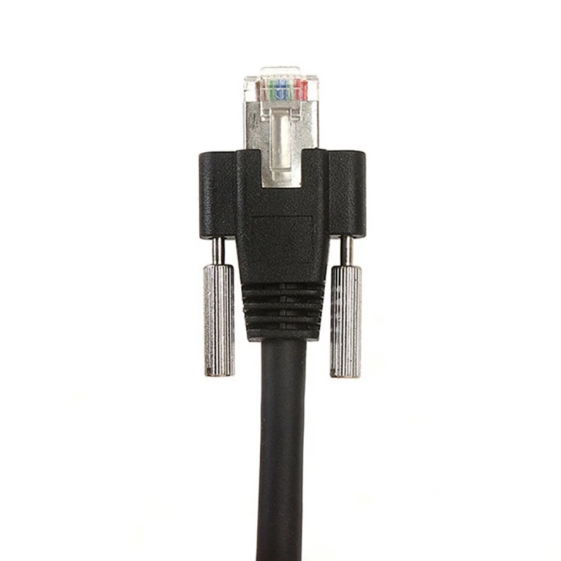 China High Flexible Industrial Camera Gigabit Rj45 Cat6 8p8c Network Ethernet Cable with Screw Locking manufacturer