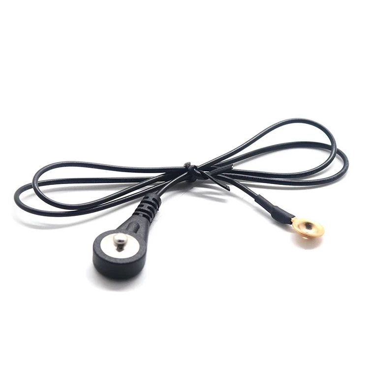 中国 ECG 4.0MM 卡扣公头转 EEG 金杯物理治疗电极电缆 制造商